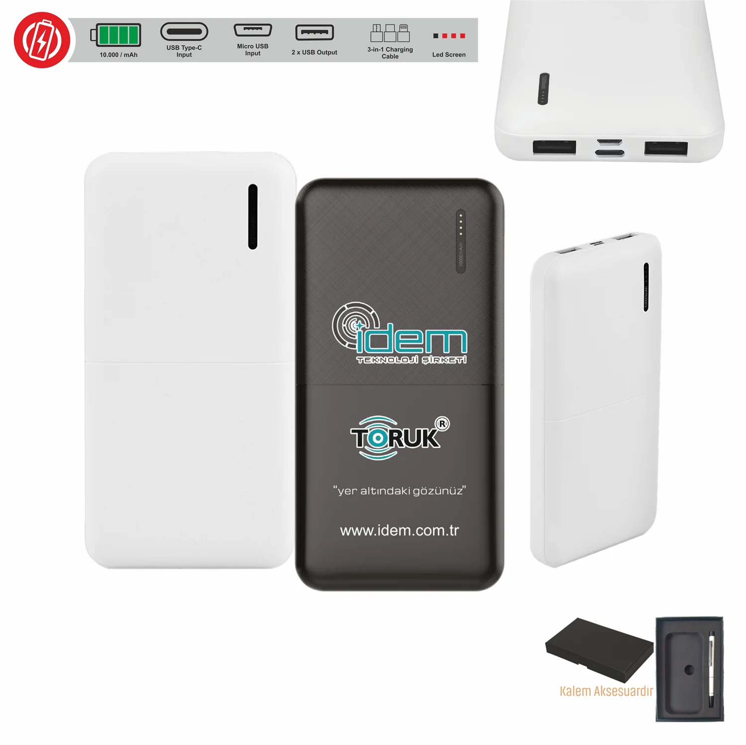 PLASTİK KASA POWERBANK 10.000 mAh