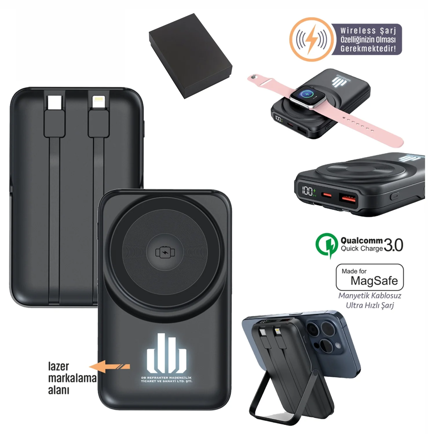 3in1 Magsafe Wireless POWERBANK 10.000 mAh