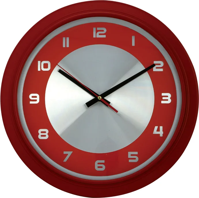 PLASTİK ÇERÇEVE ÇEMBERLİ METAL KADRAN DUVAR SAATİ 38 CM
