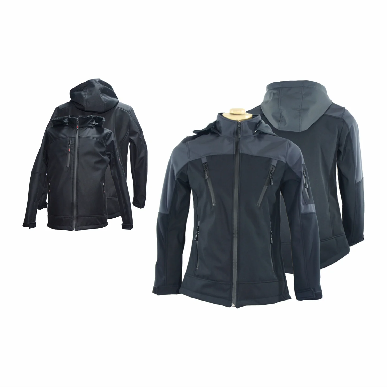 UZUN KOLLU KAPŞONLU SOFTSHELL MONT