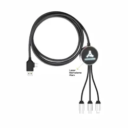 Datalı Type-C Klipsli, Işıklı Şarj Kablosu 1,15 cm Kılıfsız