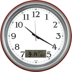 PLASTİK ÇERÇEVE ÇEMBERLİ DUVAR SAATİ (DİJİTAL) 46 CM