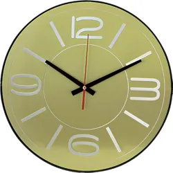 BOMBE CAM , METAL KADRAN DUVAR SAATİ 35 CM