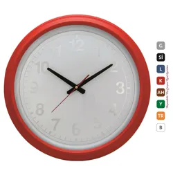 PLASTİK ÇERÇEVE ÇEMBERLİ METAL KADRAN DUVAR SAATİ 46 CM