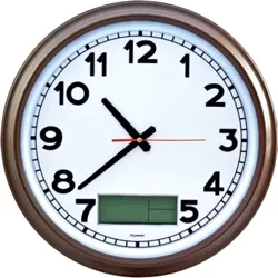 PLASTİK ÇERÇEVE ÇEMBERLİ DUVAR  SAATİ (DİJİTAL) 46 CM