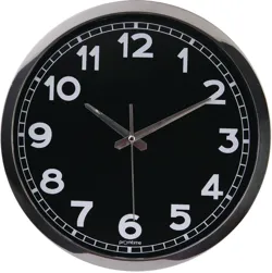 PARLAK KROMAJ ÇERÇEVE DUVAR SAATİ 40 CM