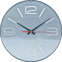 BOMBE CAM , METAL KADRAN DUVAR SAATİ 35 CM