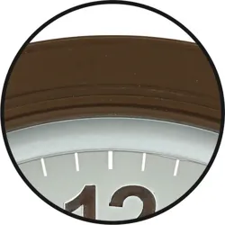 PLASTİK ÇERÇEVE ÇEMBERLİ METAL KADRAN DUVAR SAATİ 34 CM