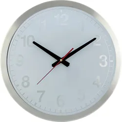 ALÜMİNYUM ÇERÇEVE METAL KADRAN DUVAR SAATİ 40 CM