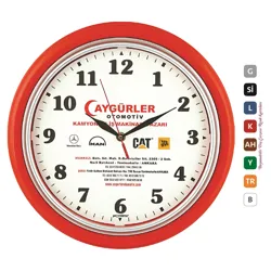 PLASTİK ÇERÇEVE  DUVAR SAATİ 34 CM