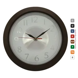 PLASTİK ÇERÇEVE ÇEMBERLİ METAL KADRAN DUVAR SAATİ 34 CM