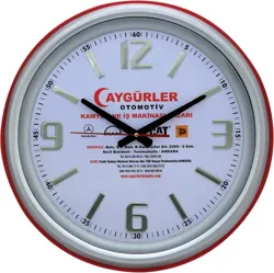 PLASTİK ÇERÇEVE ÇEMBERLİ TAKMATİK DUVAR SAATİ 46 CM
