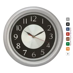 PLASTİK ÇERÇEVE ÇEMBERLİ METAL KADRAN DUVAR SAATİ 34 CM