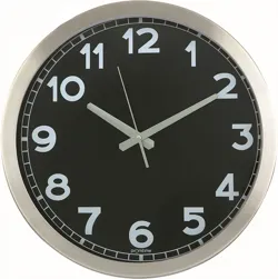 PASLANMAZ ÇELİK ÇERÇEVE  DUVAR SAATİ 40 CM