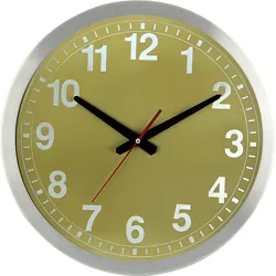ALÜMİNYUM ÇERÇEVE METAL KADRAN DUVAR SAATİ 40 CM